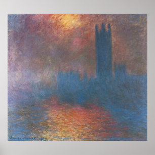 Poster Chambres du Parlement, Londres par Claude Monet