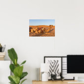 Poster Chameaux dans le désert d'Oman (Bureau à domicile)