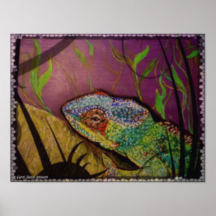 Poster Chameleon à partir d'oeuvres d'art originales
