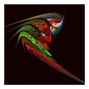 Poster Chameleon Art Abstrait