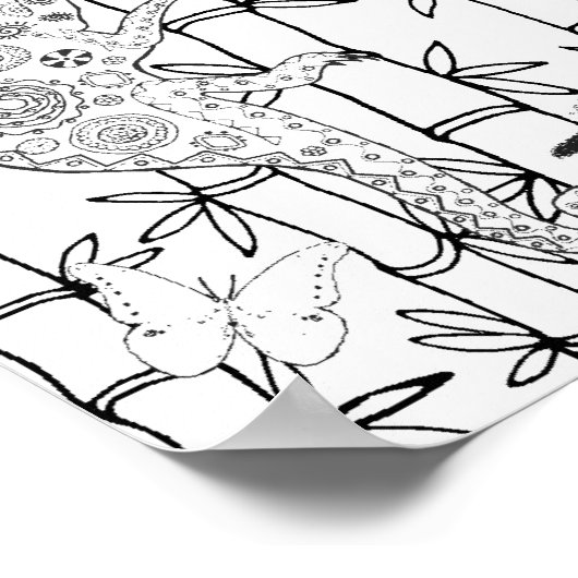 Poster Chameleon Doodle 2 (Coin)