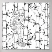 Poster Chameleon Doodle 2 (Devant)