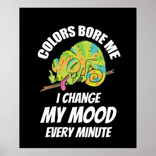 Poster Chameleon - Les couleurs sont ennuyeuses (Devant)