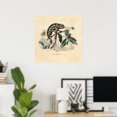 Poster Chameleon Lizard Retro Chameleons vintage 1800 (Bureau à domicile)