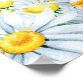 Poster Chamomille aquarelle. Accueil mariage floral (Coin)