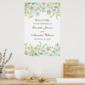 Poster Chamomille aquarelle. Accueil mariage floral (Cuisine)