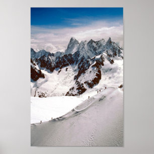 Poster Chamonix Aiguille du Midi Mont Blanc Massif France