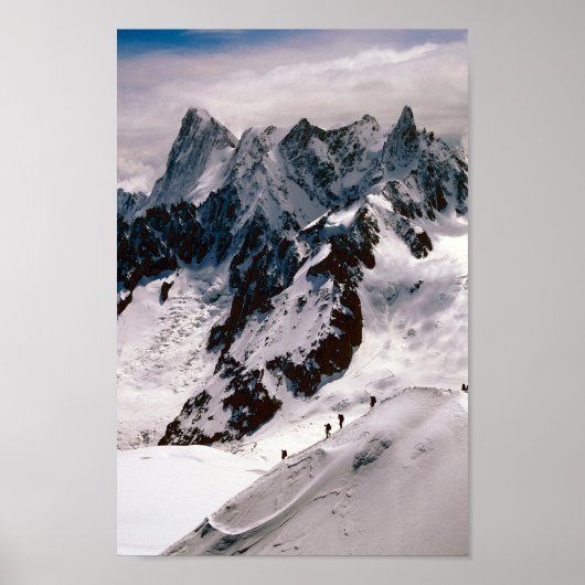 Poster Chamonix Aiguille du Midi Mont Blanc Massif France (Devant)