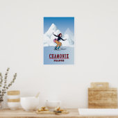 Poster Chamonix, France, Ski (Cuisine)