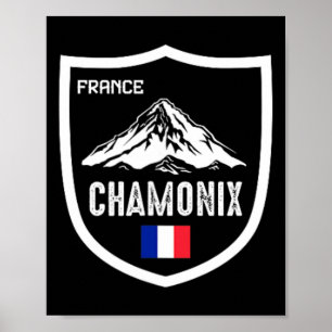 Poster Chamonix France Station de ski Montagne de ski Fra