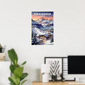 Poster Chamonix France Voyage Rétro (Bureau à domicile)