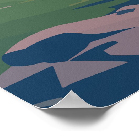 Poster Chamonix, Mont Blan, Ski (Coin)