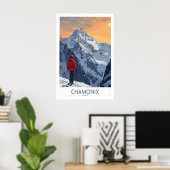 Poster Chamonix Ski Print - France 1 (Bureau à domicile)