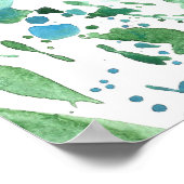 Poster Champ Abstrait de fleurs (Coin)