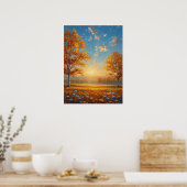 Poster Champ Automne (Cuisine)