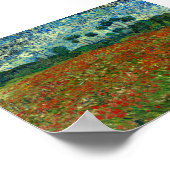 Poster Champ avec des pavots par Van Gogh Art (Coin)