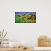 Poster Champ avec meules de blé par Vincent van Gogh (Cuisine)