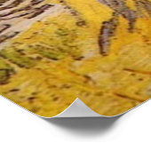 Poster Champ avec piles de blé par Van Gogh (Coin)