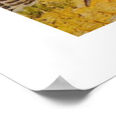 Poster Champ avec piles de blé par Van Gogh (Coin)