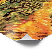 Poster Champ avec Plowman et Mill par Vincent van Gogh (Coin)