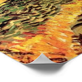Poster Champ avec Plowman et Mill par Vincent van Gogh (Coin)