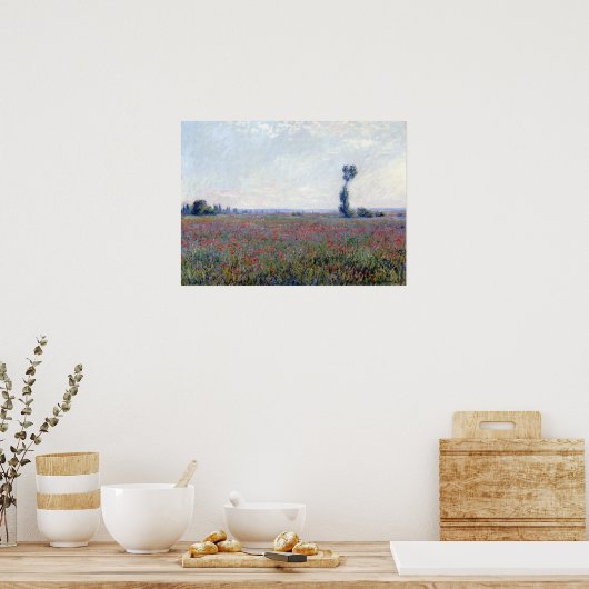 Poster Champ Claude Monet Poppy (Cuisine)