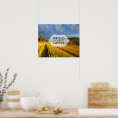 Poster Champ de blé après récolte (Cuisine)