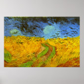 Poster Champ de blé avec corbeaux de Vincent van Gogh (Devant)
