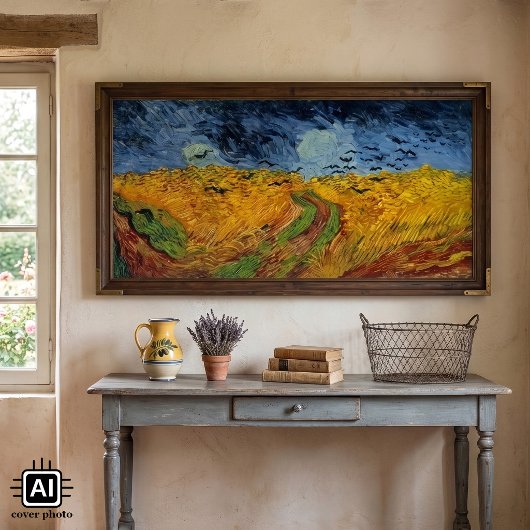 Poster Champ de blé avec corbeaux de Vincent van Gogh