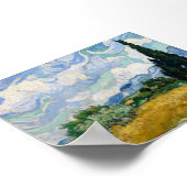 Poster Champ de blé avec cyprès de Van Gogh (Coin)