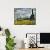 Poster Champ de blé avec Cyprès par Vincent van Gogh (Bureau à domicile)