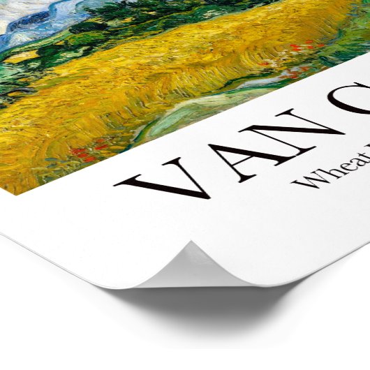 Poster Champ de blé avec Cyprès par Vincent van Gogh (Coin)