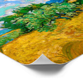 Poster Champ de blé avec Cyprès, Van Gogh (Coin)
