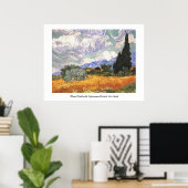 Poster Champ de blé avec Cyprès, Vincent Van Gogh (Bureau à domicile)