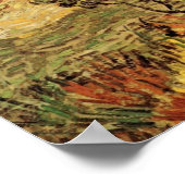 Poster Champ de blé clos avec paysan de Vincent van Gogh (Coin)