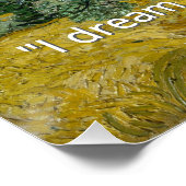 Poster Champ de blé Van Gogh avec citation d'art Cypress (Coin)