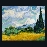 Poster Champ de blé Van Gogh avec Cyprès Paysage<br><div class="desc">Champ de blé Van Gogh avec affiche de paysage Cypress</div>