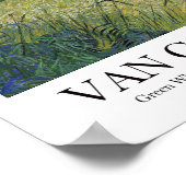 Poster Champ de blé vert avec Cypress par Vincnt van Gogh (Coin)