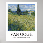 Poster Champ de blé vert avec Cypress par Vincnt van Gogh (Devant)