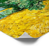 Poster Champ de blé Vincent Van Gogh avec Cyprès (Coin)