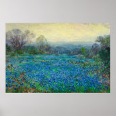 Poster Champ de Bluebonnets par Julian Onderdon (Devant)