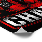 Poster Champ de boxe Vintage (Coin)