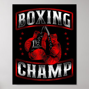 Poster Champ de boxe Vintage