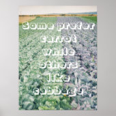 Poster Champ de chou : vert&violet (Devant)