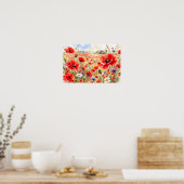 Poster Champ de coquelicots - Coquelicot à l'aquarelle (Cuisine)