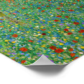 Poster Champ de coquelicots de Gustav Klimt (Coin)