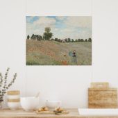 Poster Champ de coquelicots près d'Argenteuil par Claude (Cuisine)