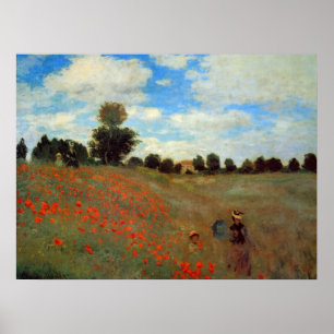 Poster Champ de coquelicots près d'Argenteuil par Claude 