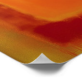 Poster Champ de couleur abstrait d'art moderne Teinte dor (Coin)