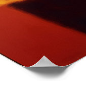 Poster Champ de couleur abstrait moderne Horizon Doré pou (Coin)